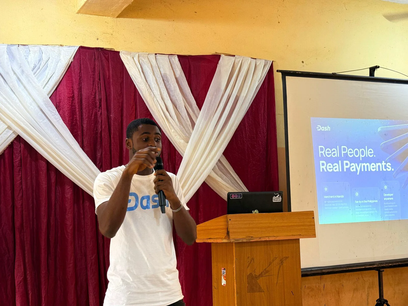 Dash Nigeria presenting Real People, Real Payments at Civineers’ Conclave