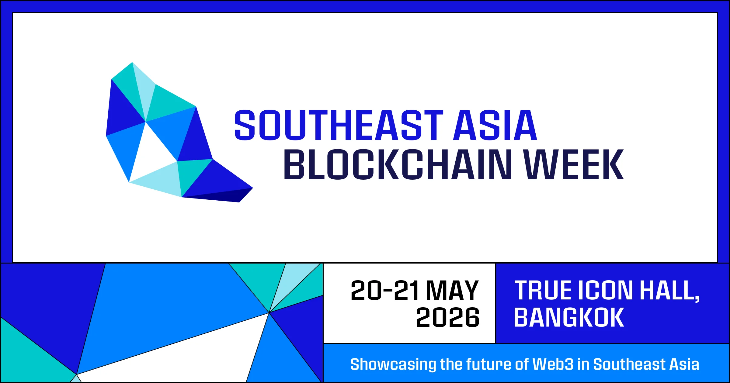 Official Southeast Asia Blockchain Week 2026 banner for Bangkok