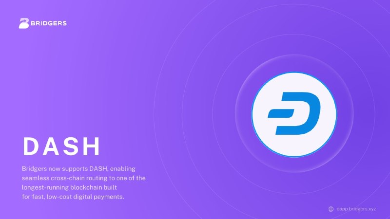 Dash support announcement from Bridgers