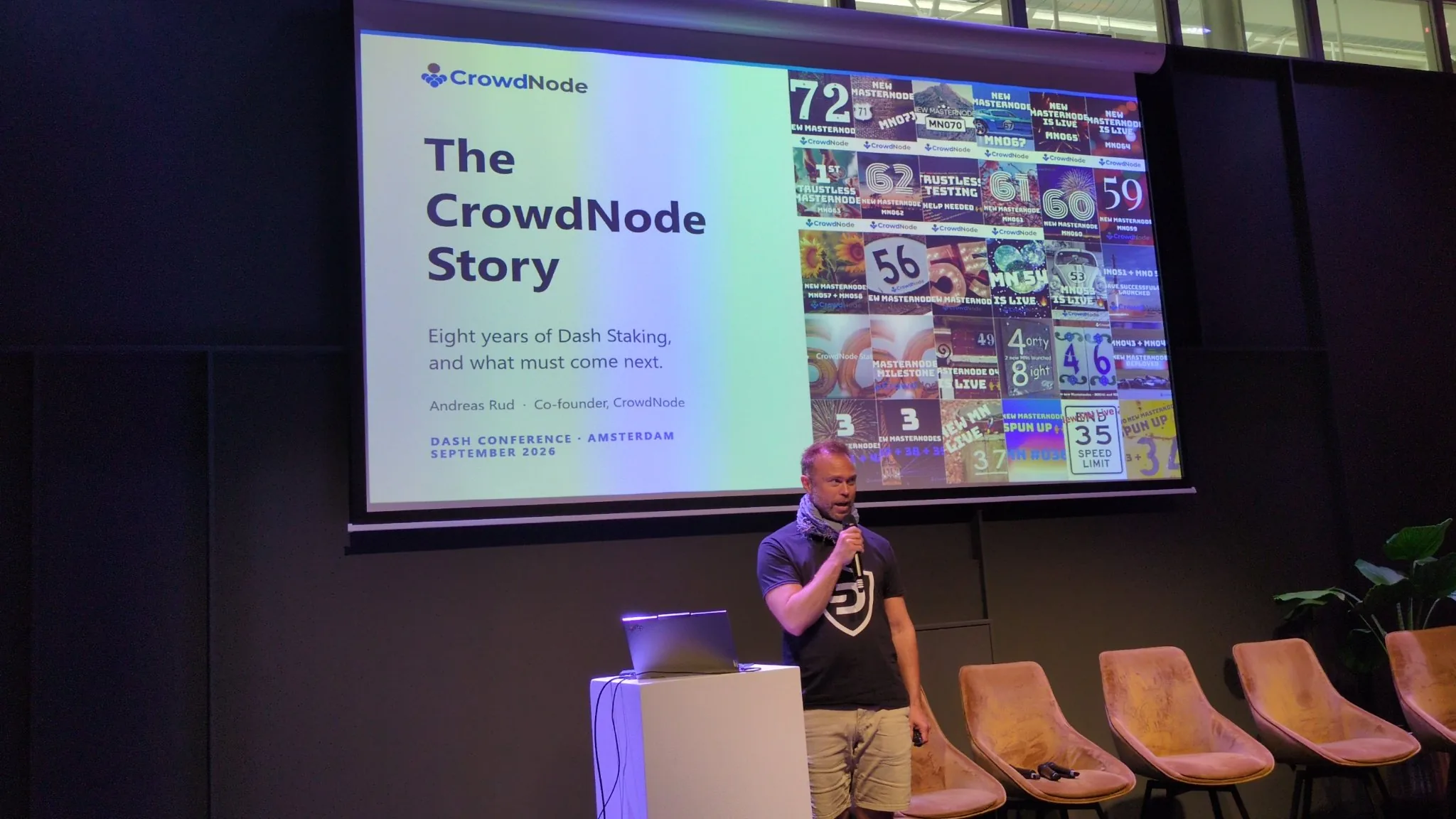 The CrowdNode Story presentation at DashCon 2026