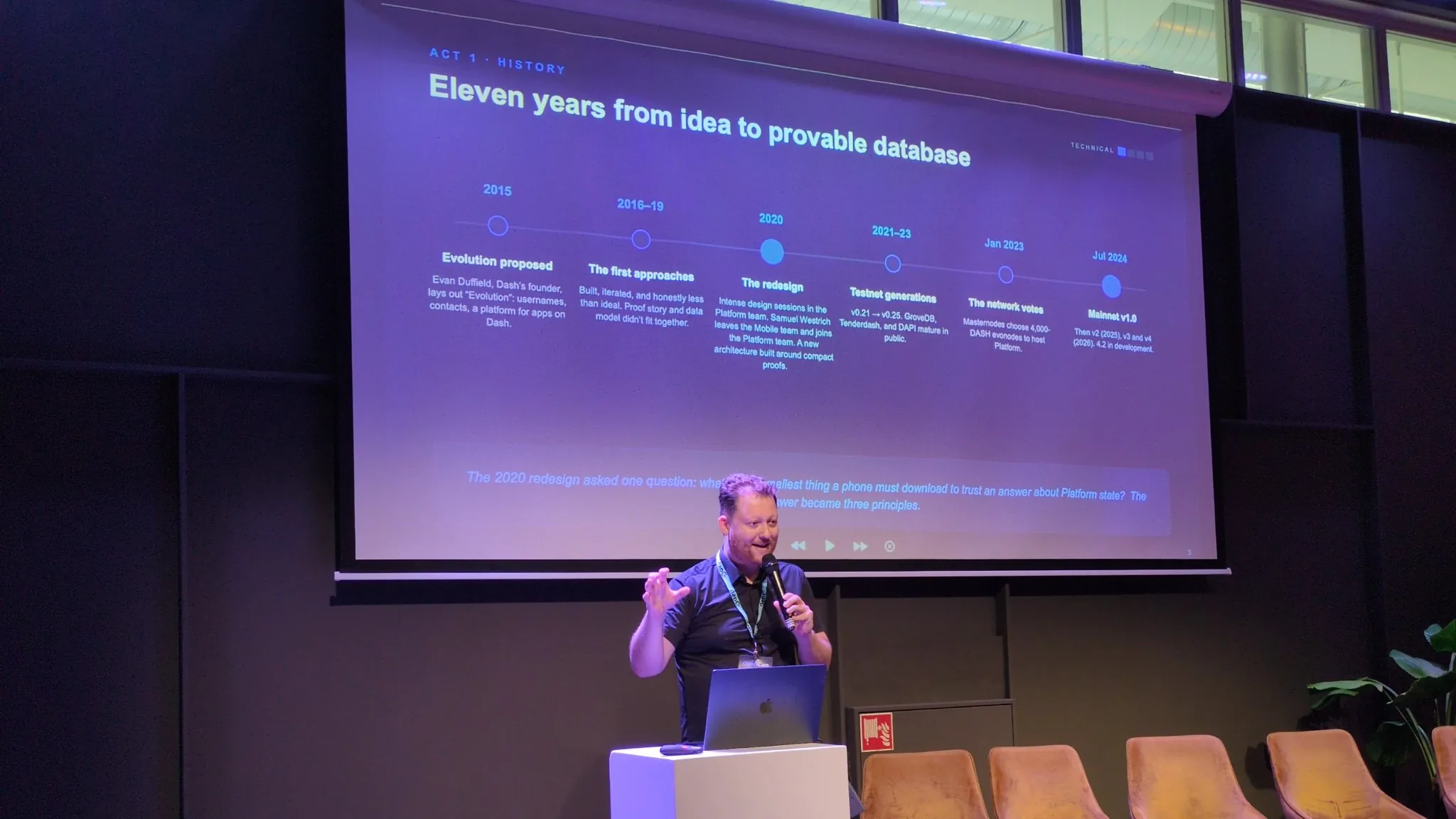 Dash Platform history presentation at DashCon 2026
